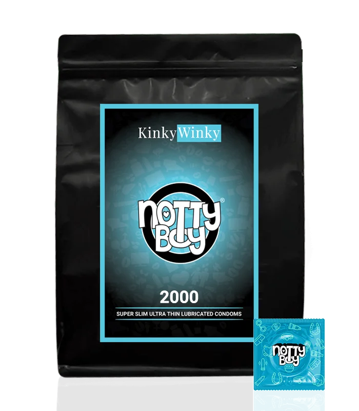 NottyBoy Extra Thin Super Slim Lubricated Condoms - 2000 Count Value Pack Condoms