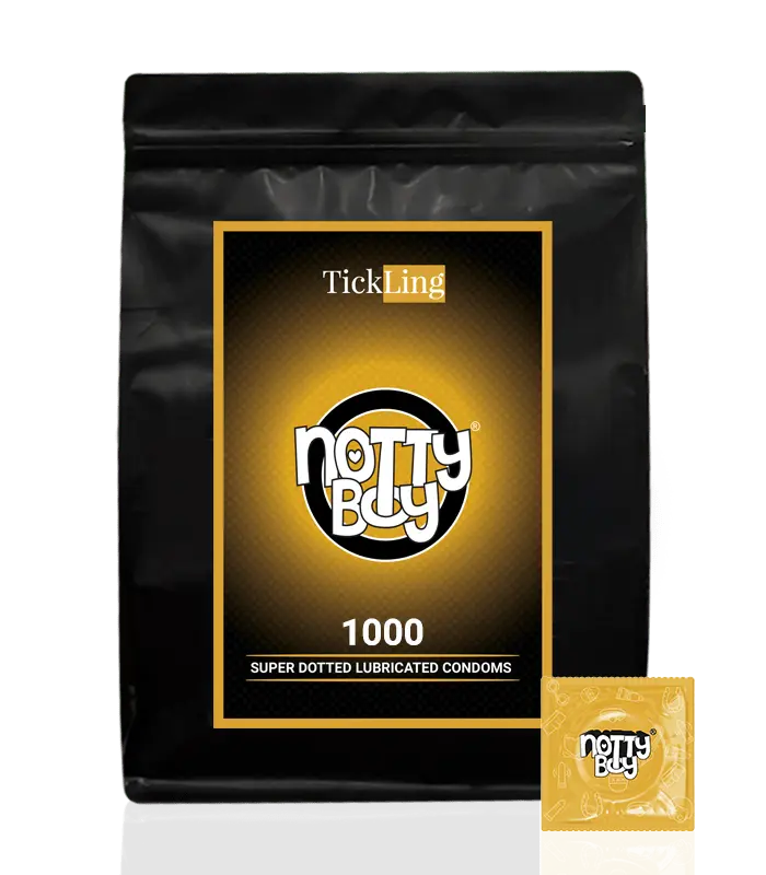 NottyBoy Super Dotted Latex Lubricated Condoms - 1000 Count