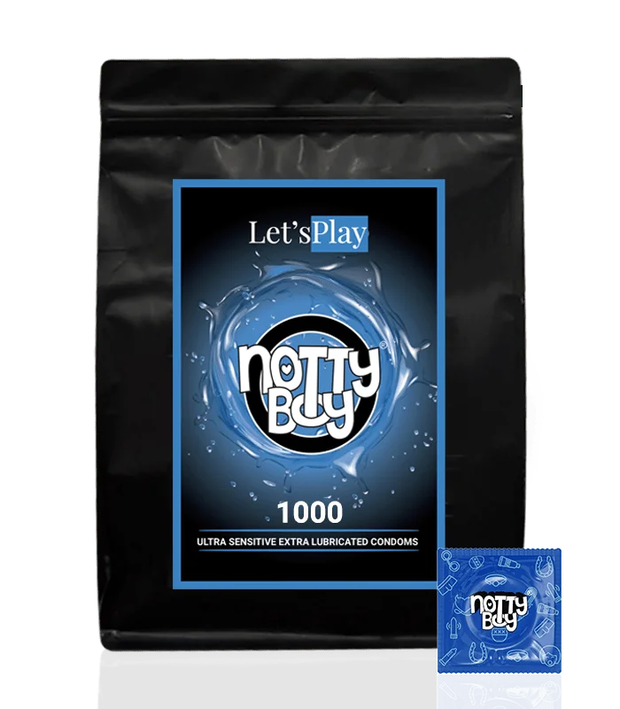 NottyBoy Extra Lubricated Clear Ultra Fine Condoms - 1000 Count